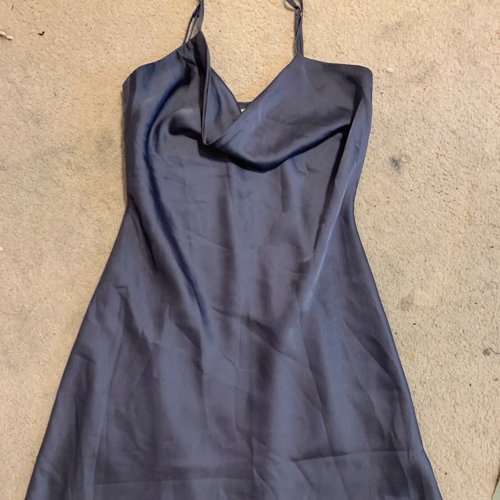 A&F blue slip dress